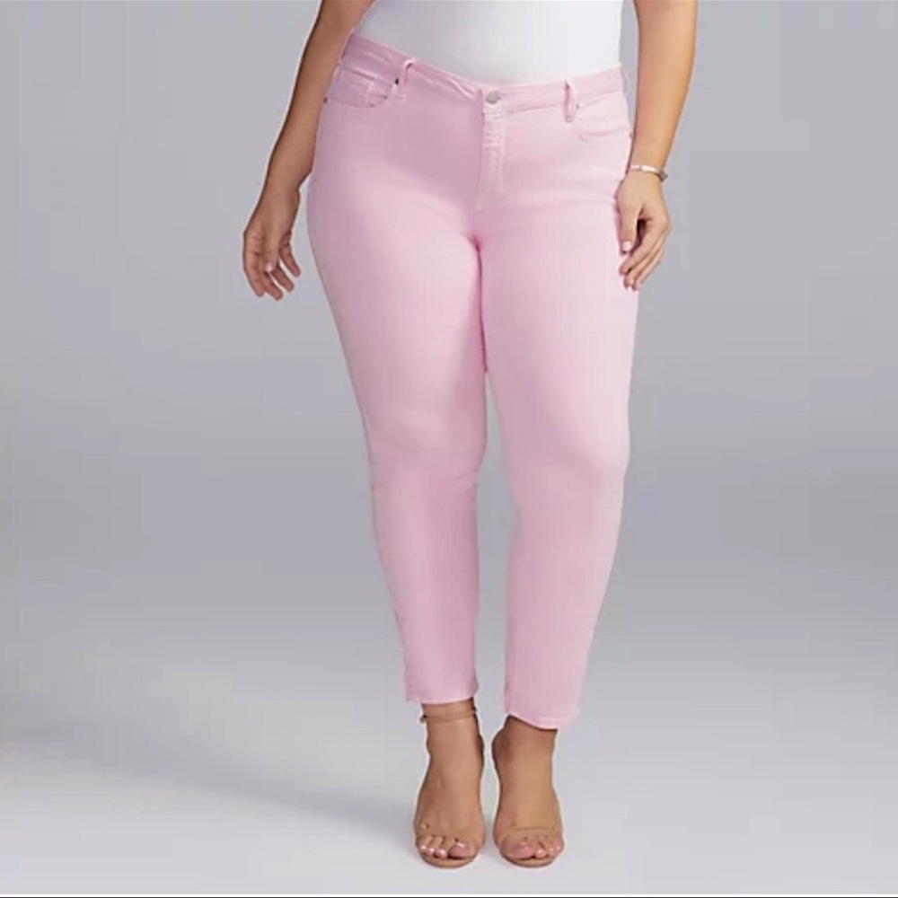 NYDJ Plus Size Straight Leg Ankle Jeans